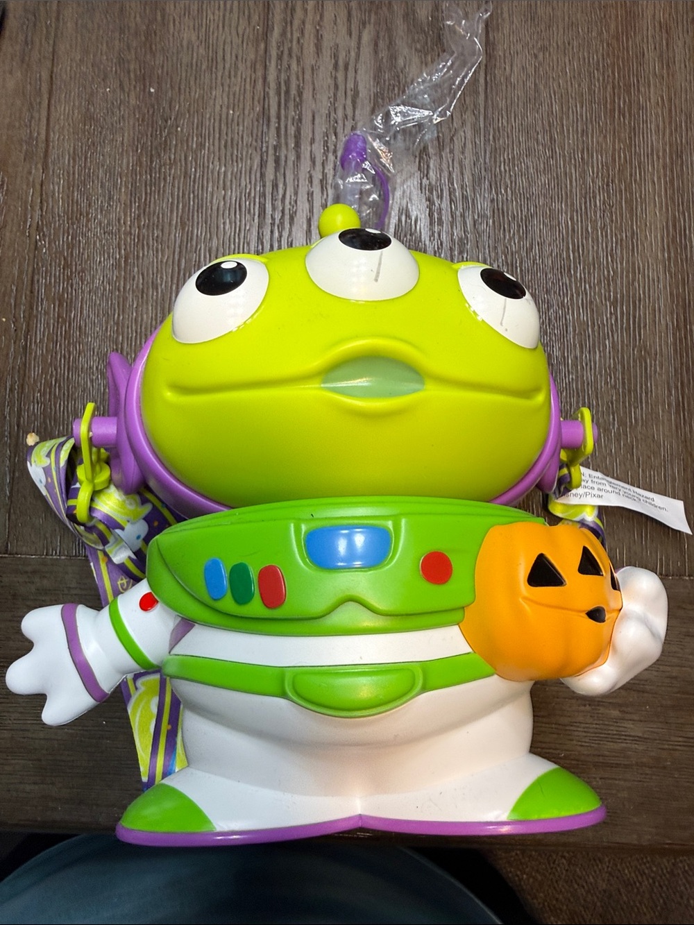 Toy story Three-Eyed Green Alien with Orange Pumpkin Disney world sipper